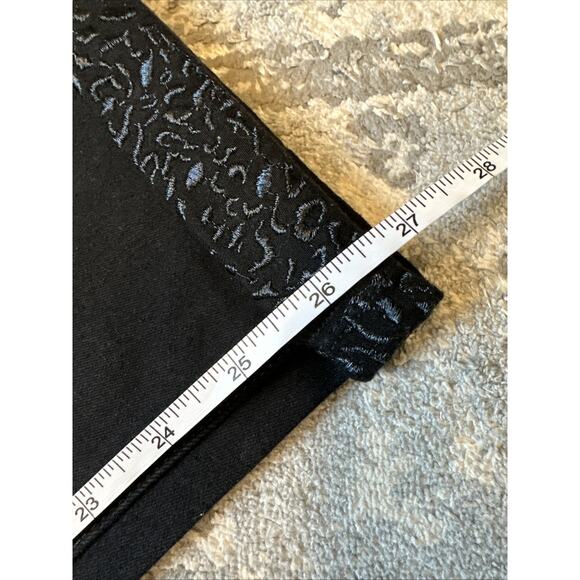 NWT‎ NYDJ Sheri Slim Ankle Jean in Black Rinse Cheetah Cuffed Hem Size 6 - Picture 12 of 12